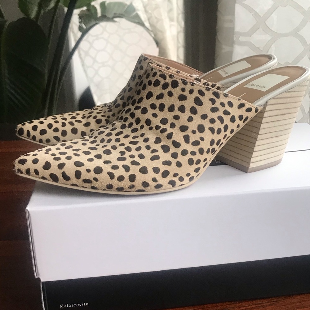 Dolce Vita Leopard Mule